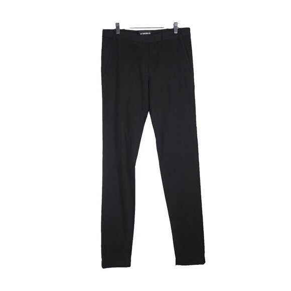 Ann Demeulemeester Women's Size 38 Black Ankle Dress Pant Mid Rise Slash Pockets - Picture 5 of 10